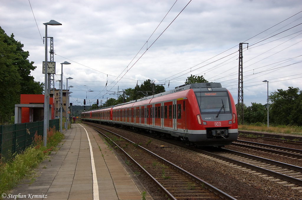 430 007/507, 430 012/512 & 430 015/515 S-Bahn Stuttgart auf Probefahrt in Saarmund und sie fuhren in Richtung Genshagener Heide weiter. 05.06.2012 