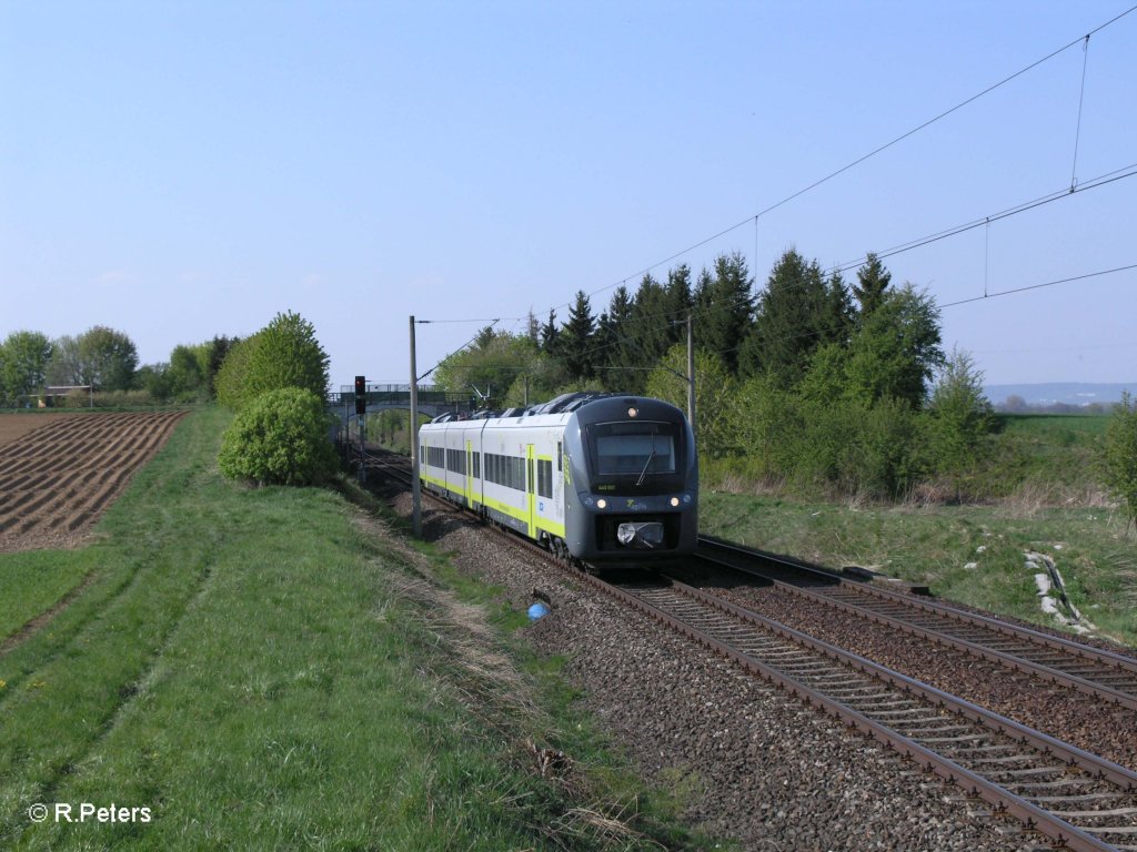 440 901 als AG84328 Ingolstadt – Neufahrn(Niederbay) bei Altegolsheim. 21.04.11
