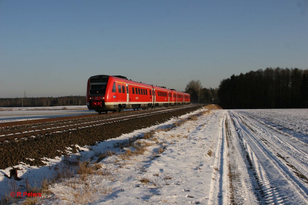 612 093-5 als RE 3696 Regensburg - Gera bei Oberteich. 03.02.12