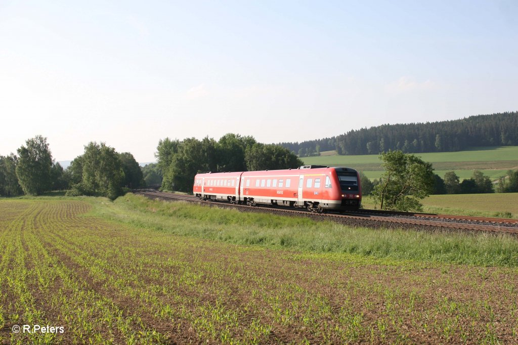 612 125-5 als RE 3692 Regensburg - Gera bei Unterthlau. 31.05.12