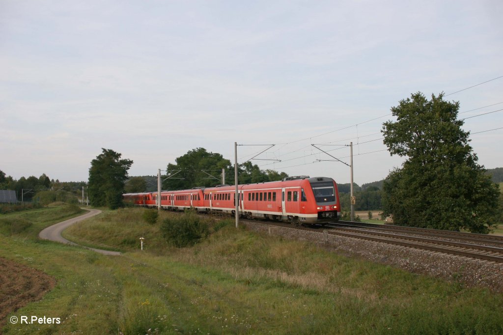 612 573-6 als RE3191/3893 Nrnberg - Lindau/Oberstdorf  Franken-Allgu-Express  bei Ellingen. 16.09.11