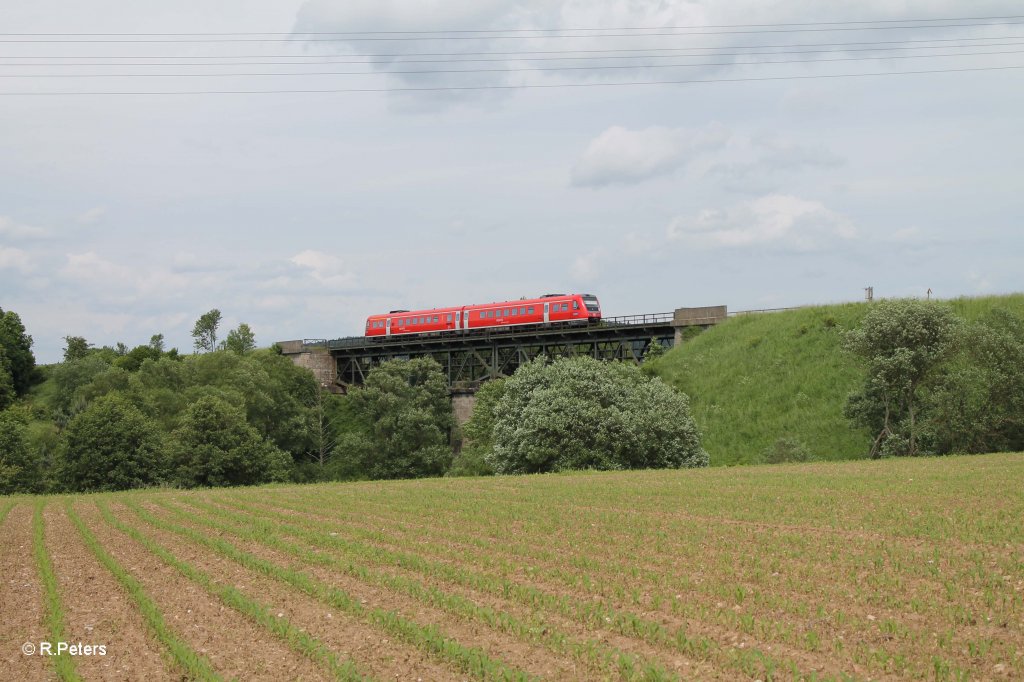 612er auf dem Viadukt von Seuen. 15.06.13