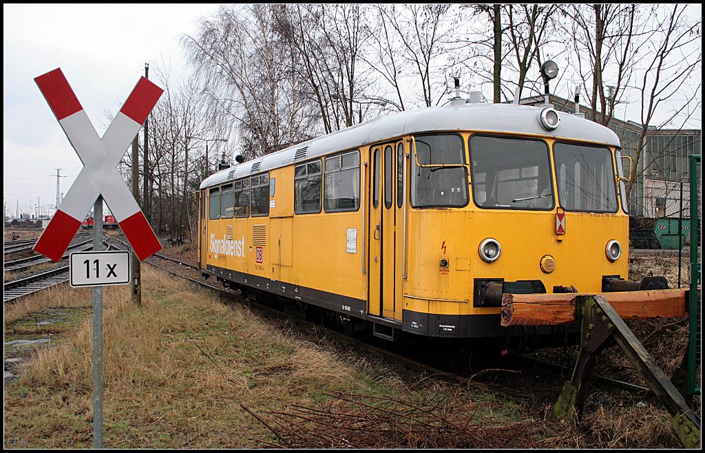 740 005-4, Nm Heidelberg, I/Bez. Bruchsal im Einsatz beim Signaldienst (Cottbus 28.12.2009 - Update: In Aw Cottbus z)