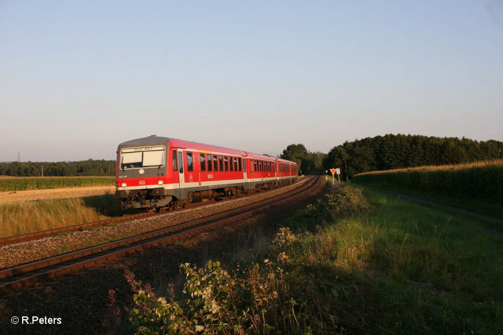 928 427-4 + 415 als Ersatz RE 3698 Regensburg - Hof bei Oberteich. 25.08.11