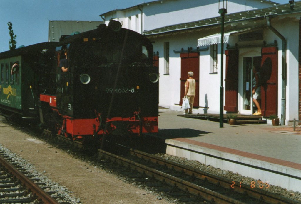 99 4632-8 bei der Einfahrt in Binz am 21.August.2005(Gescannt)