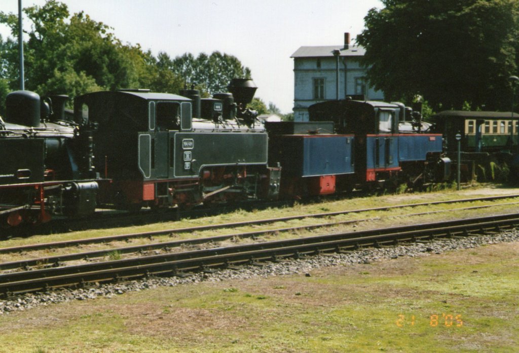 99 4652,764.431 und Aquarius C standen abgestellt in Putbus am 21.August.2005(Gescannt)