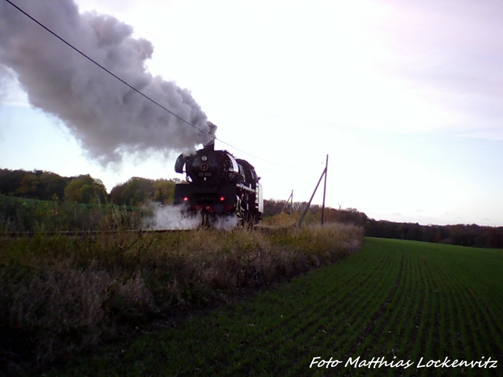 Am 27.10.12 ist 03 1010 unterwegs nach Bergen auf R�gen / Hier Bei Pastitz (OT Putbus)