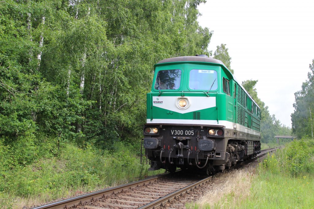 Am 29.06.13 war bei der Wismut Tag der offenen T�r. Hier die V300 005 in Lichtenberg.