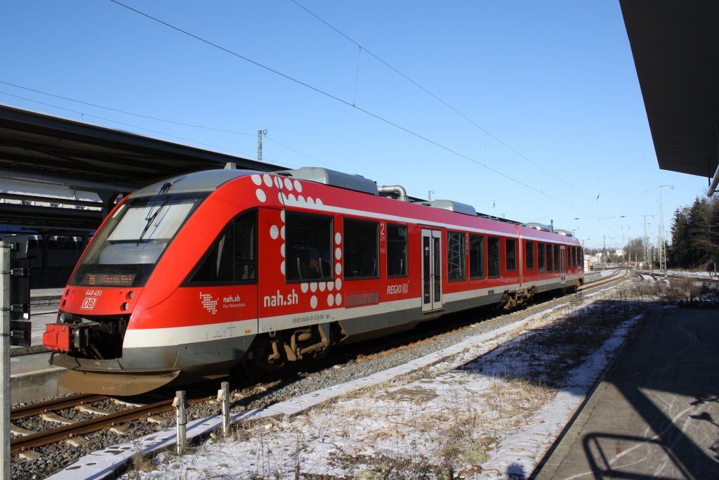 DB 648 451 am 01.02.2012 in Lneburg.