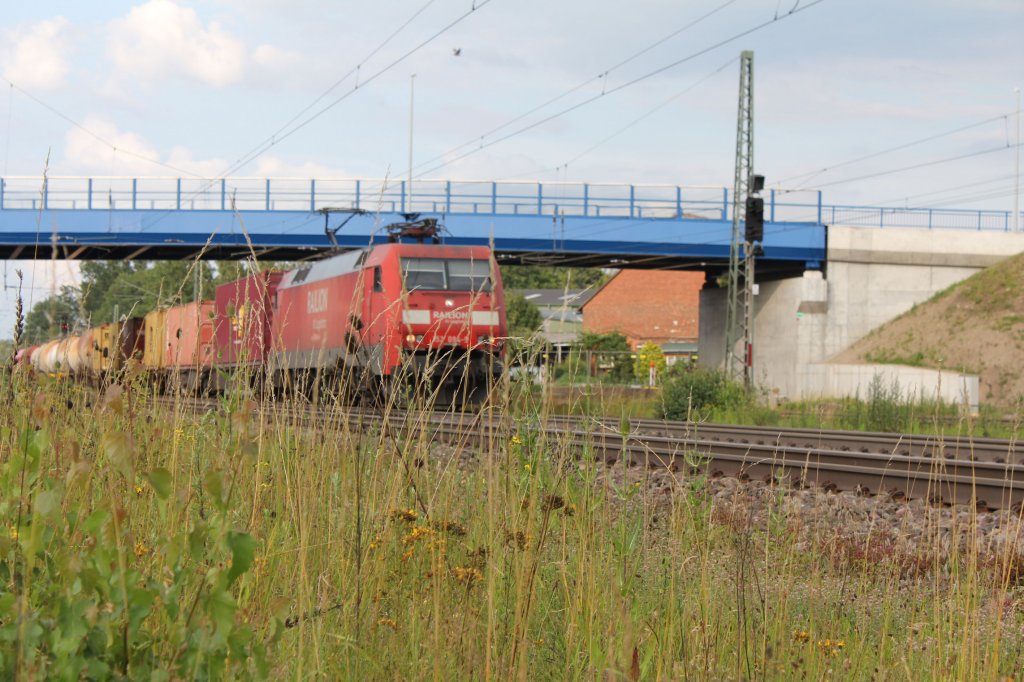 DB BR 152 094-9 mit Gemischten Gterzug Durchfhrt den Bahnhof Tostedt am 07.07.2011 in Richtung Bremen