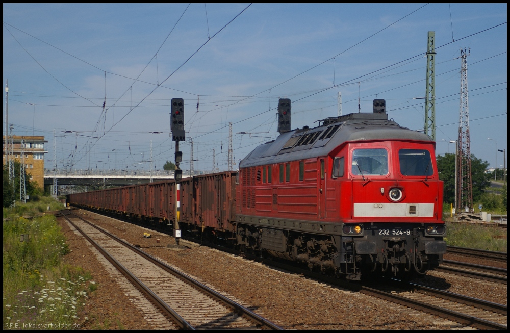 DB Schenker 232 524-9 mit Eas-Wagen am 23.07.2012 in Berlin Schnefeld Flughafen.
<br><br>
- Update: ++ 2018 bei Fa. Bender, Opladen (genaues Datum unbekannt)