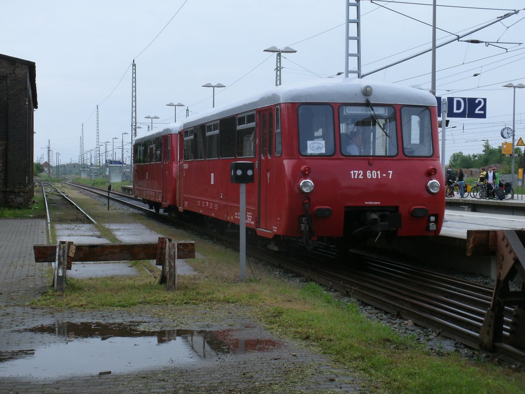 Der Neustrelitzer 172 601-7 ist aus Lauterbach Mole kommend,am 02.Juni 2013 in Bergen/Rgen eingetroffen.