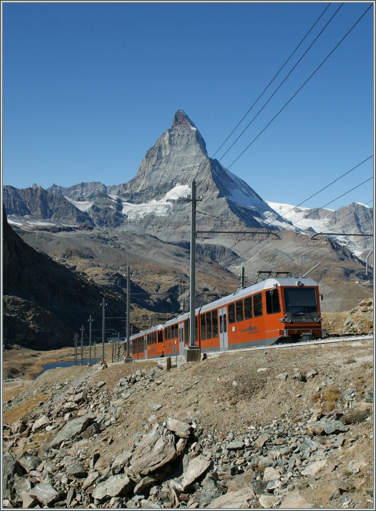 Die Gornergradbahn kurz vor dem Ziel.
4. Oktober 2012