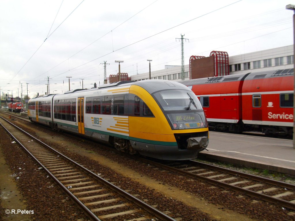 Ein Desiro als OE67 Zittau in Cottbus. 22.04.10