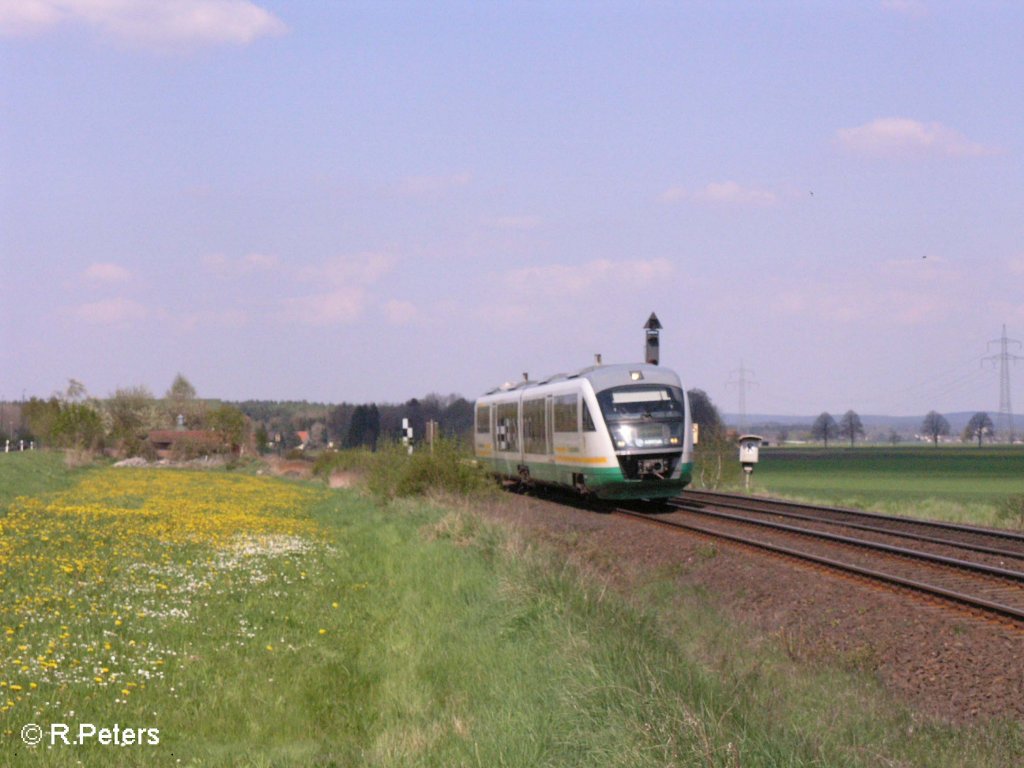 Ein VT erreicht gleich Schwandorf,Richt bei Schwandorf. 27.04.08