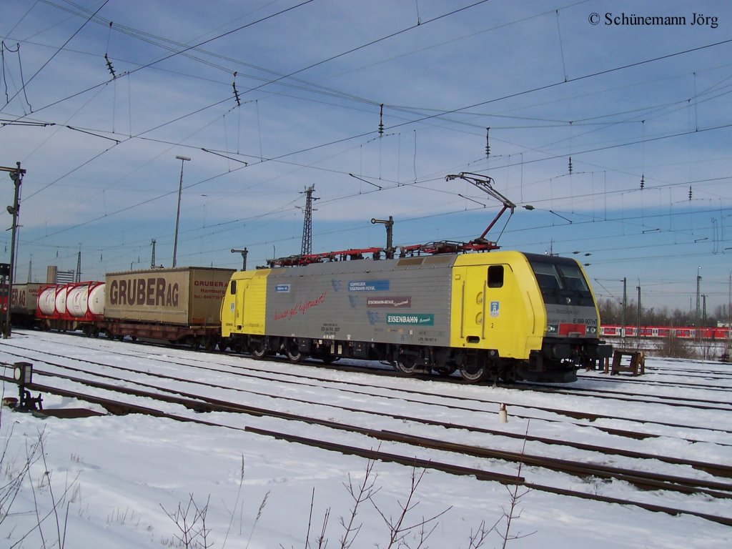 ES 64 F4 - 007 189 907 in M�nchen Ost Rangierbahnhof am 03.03.2005