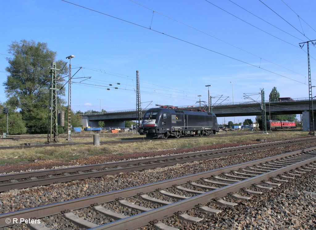 ES64 U2-097 verlsst solo Regensburg Ost. 09.09.09