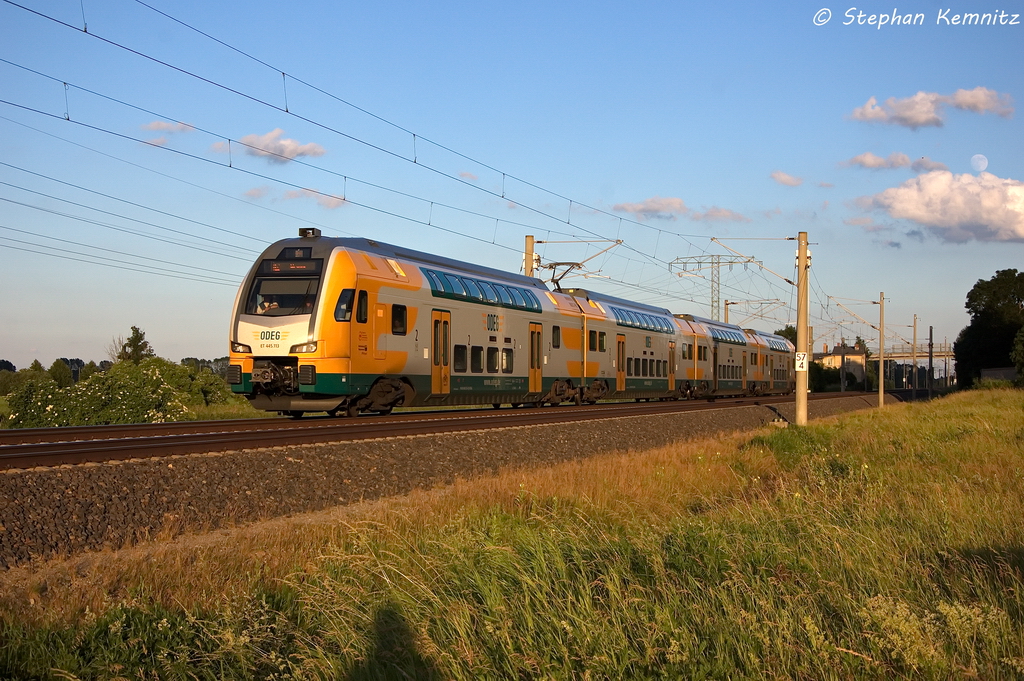 ET 445.113 (445 113-4) ODEG - Ostdeutsche Eisenbahn GmbH als RE2 (RE 37379) von Cottbus nach Bad Kleinen in Vietznitz. 21.06.2013