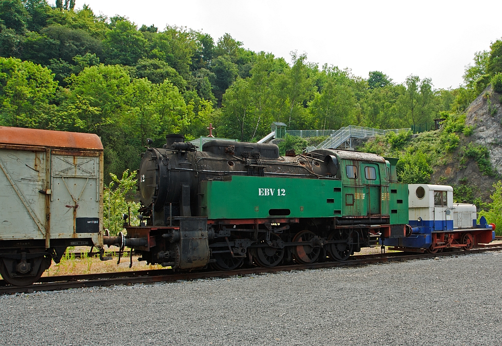 Ex Lok EBV 12 (Eschweiler Bergwerksverein, Grube Anna, Alsdorf  ANNA Nr.12  ) am 05.06.2011 im LWL-Industriemuseum Henrichsh�tte in Hattingen. Die Lok eine Krupp Bergbau, Bauart Dh2t, wurde 1961 unter der Fabrik-Nr. 4248, f�r Steinkohlenbergwerk Westfalen, Ahlen i.W.  10  gebaut.