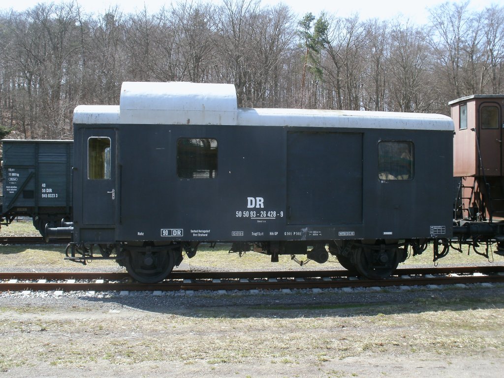 Gepckwagen,am 14.April 2013,in Heringsdorf.