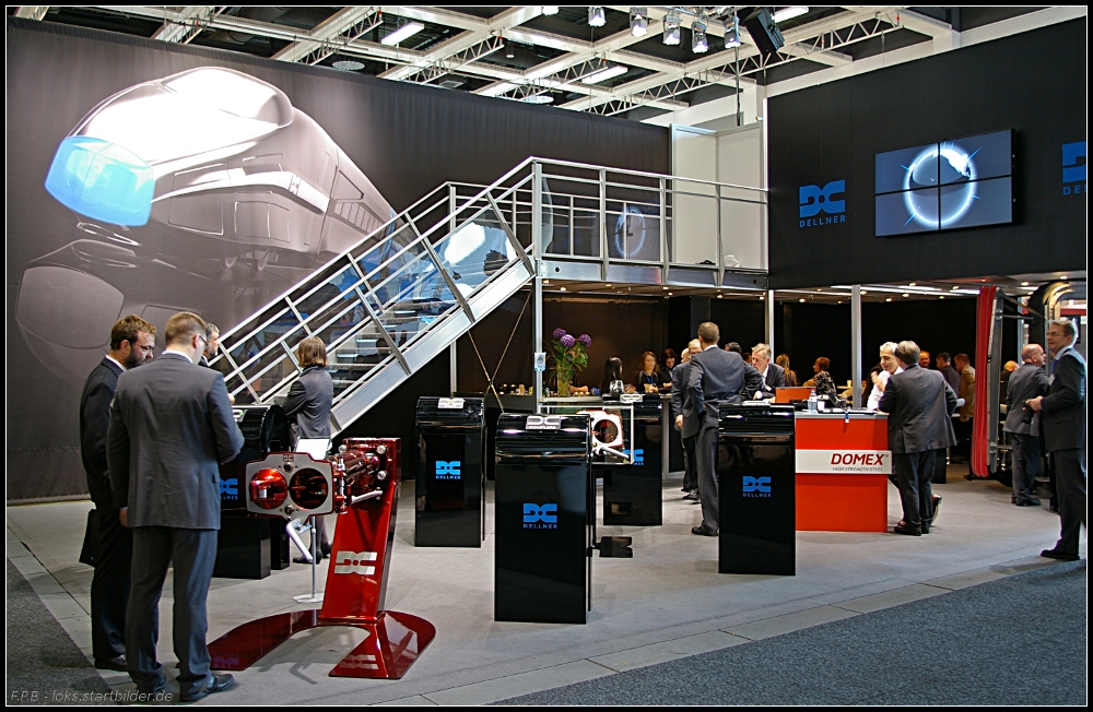 Mit Kupplungssystemen beschftigt sich die Fa. Dellner (INNOTRANS 2010, gesehen Berlin 23.09.2010)