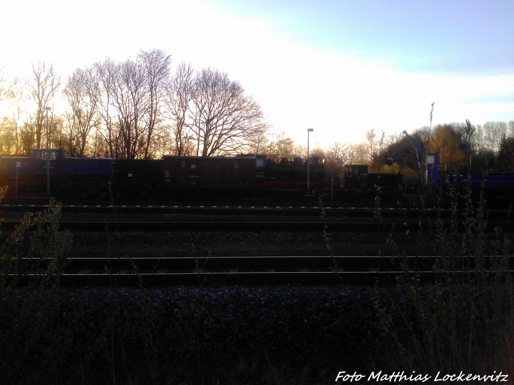 Morgenstimmung bei der R�BB in Putbus am 4.5.13