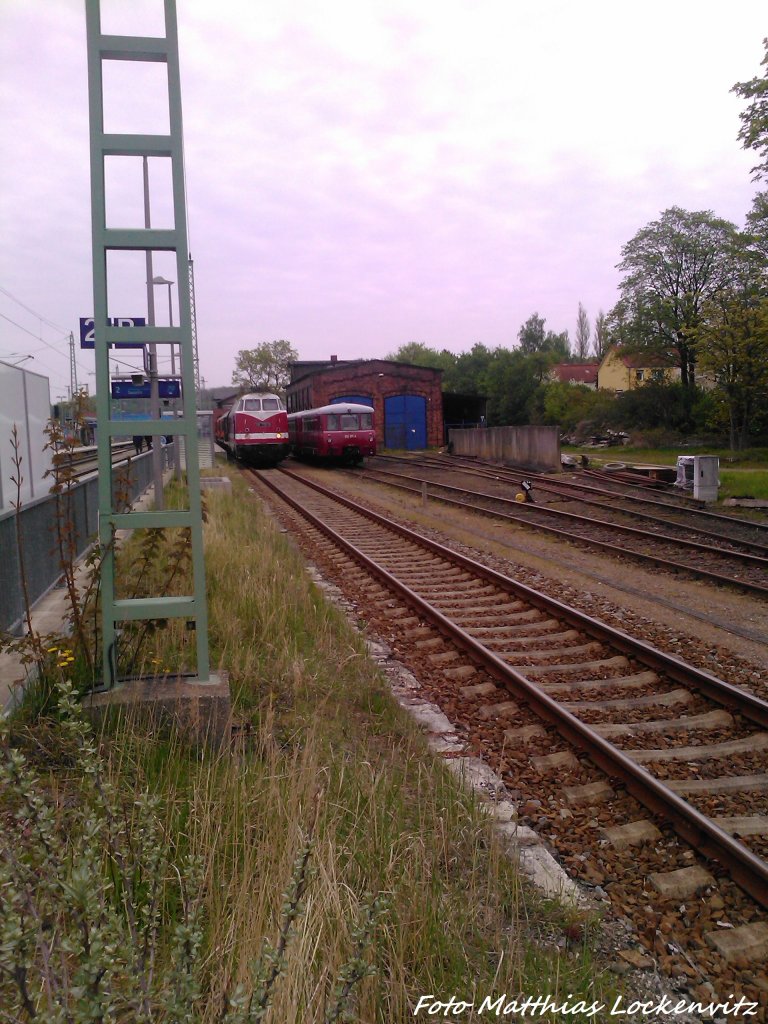 MTEG 118 770-7 & Ferkeltaxe im Bahnhof Bergen auf R�gen am 11.5.13