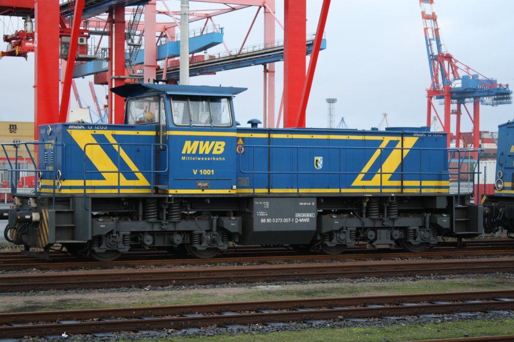 MWB V1001 Abgestellt in Hamburg Dradenau am 12.01.2011