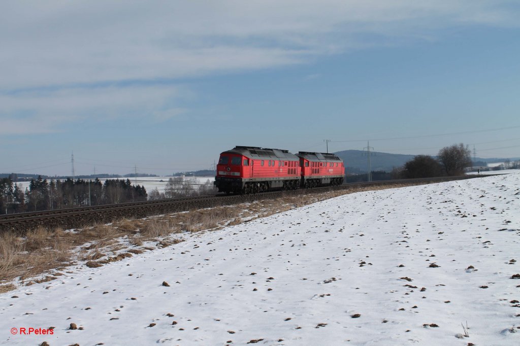 Nachschuss von 232 618-9 und 232 262-6 bei Brand nach Cheb. 17.03.13