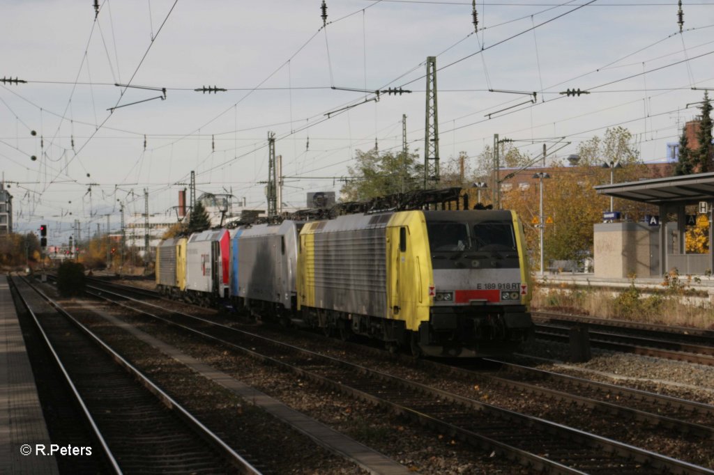 Nachschuss von E189 918RT im Lokzug am Heimeranplatz in Mnchen. 04.11.10