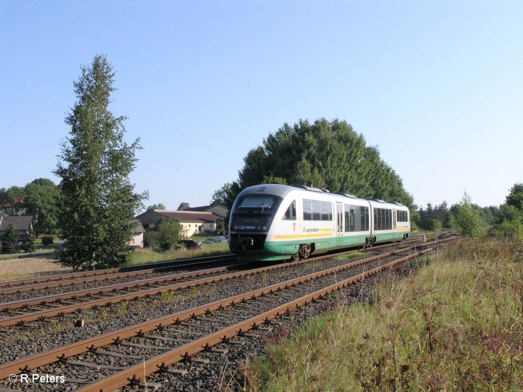 Nachschuss von VT02 bei Schnfeld mit der VBG86544 nach Hof.05.08.09
