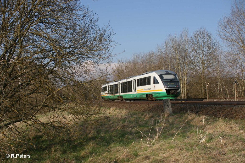 Nachschuss von VT14  Stadt Neustadt an der Waldnaab  als VBG81126 Schwandorf - Hof bei Schnfeld. 19.04.12