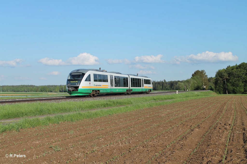 Nachschuss von VT14  Stadt Neustadt an der Waldnaab  nach Schwandorf bei Oberteich. 18.05.13