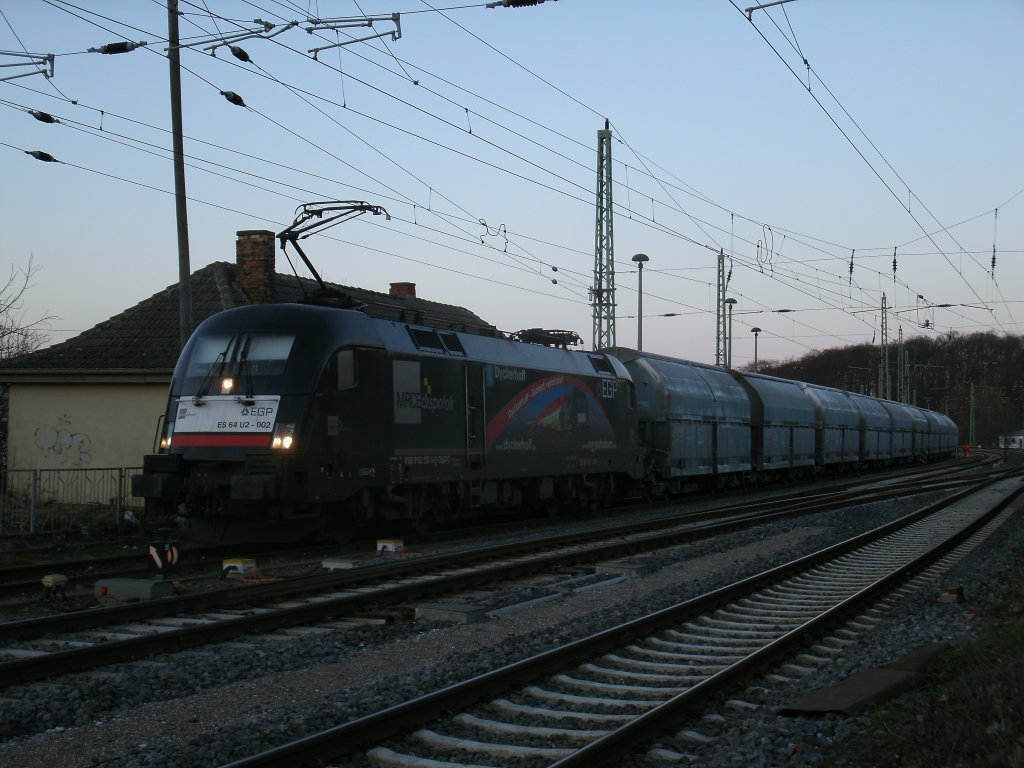 Neben den alten Kleinbahnhof in Bergen/Rgen wurden,am 12.Mrz 2012,die Kreidewagen abgestellt.