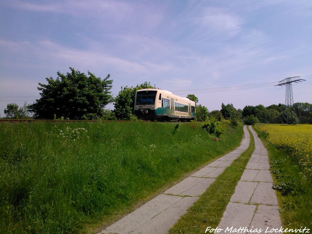 PRESS 650 032-4 unterwegs nahc Bergen auf R�gen / hier bei der Vorbeifahrt h�he Tilzow am 27.5.13
