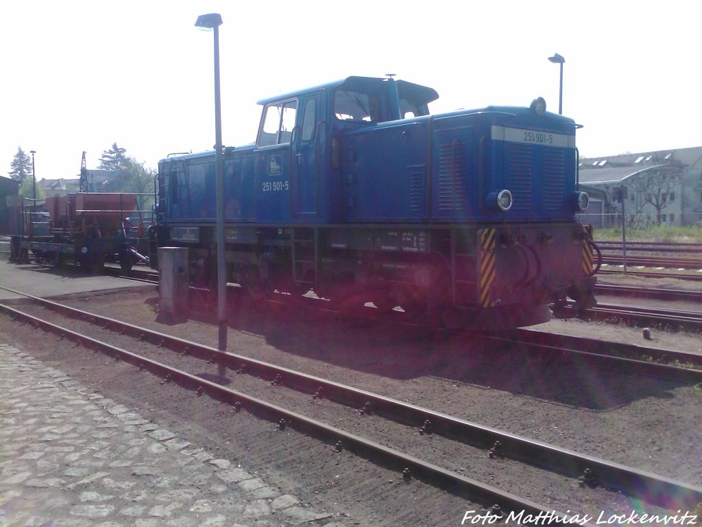 R�BB 251 901 abgestellt am Kleinbahn BW Putbus am 9.5.13