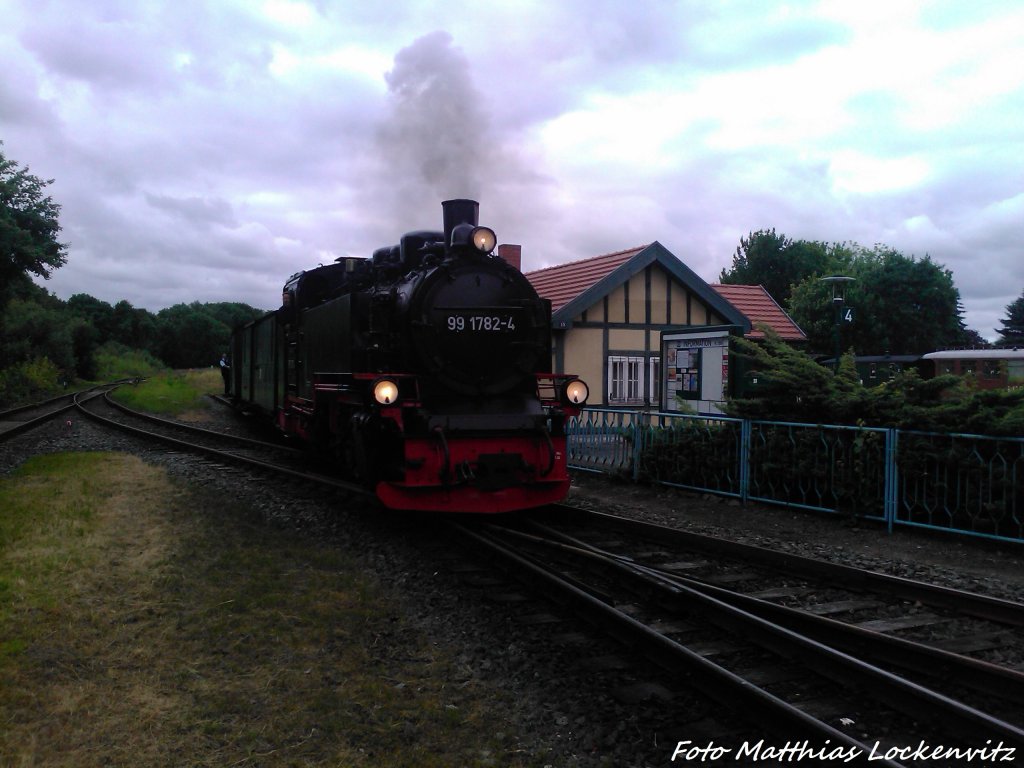 R�BB 99 1782 bei der einfahrt in Putbus am 10.7.13