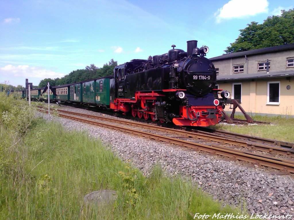 R�BB 99 1784 als Schlusslicht bei der einfahrt in Putbus am 17.6.13