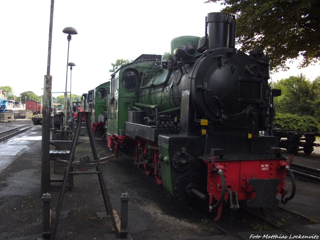 R�BB Mh 52 & 53 abgestellt am Kleinbahn BW Putbus am 11.8.13
