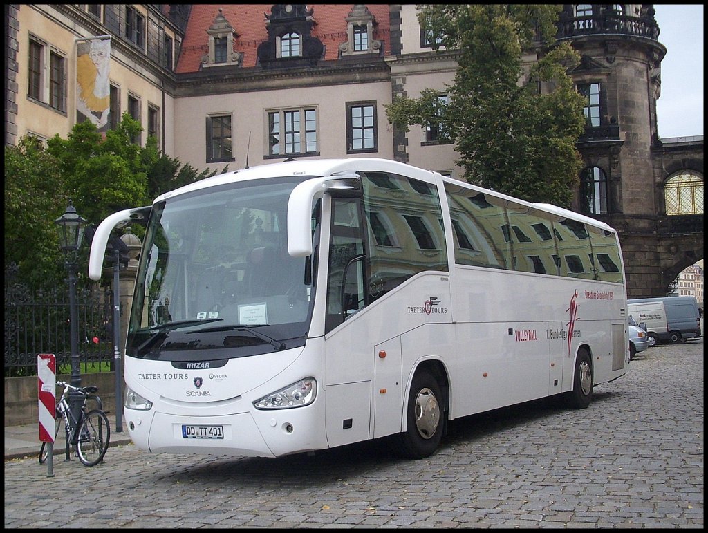 Scania Irizar von Taeter Tours aus Deutschland in Dresden.