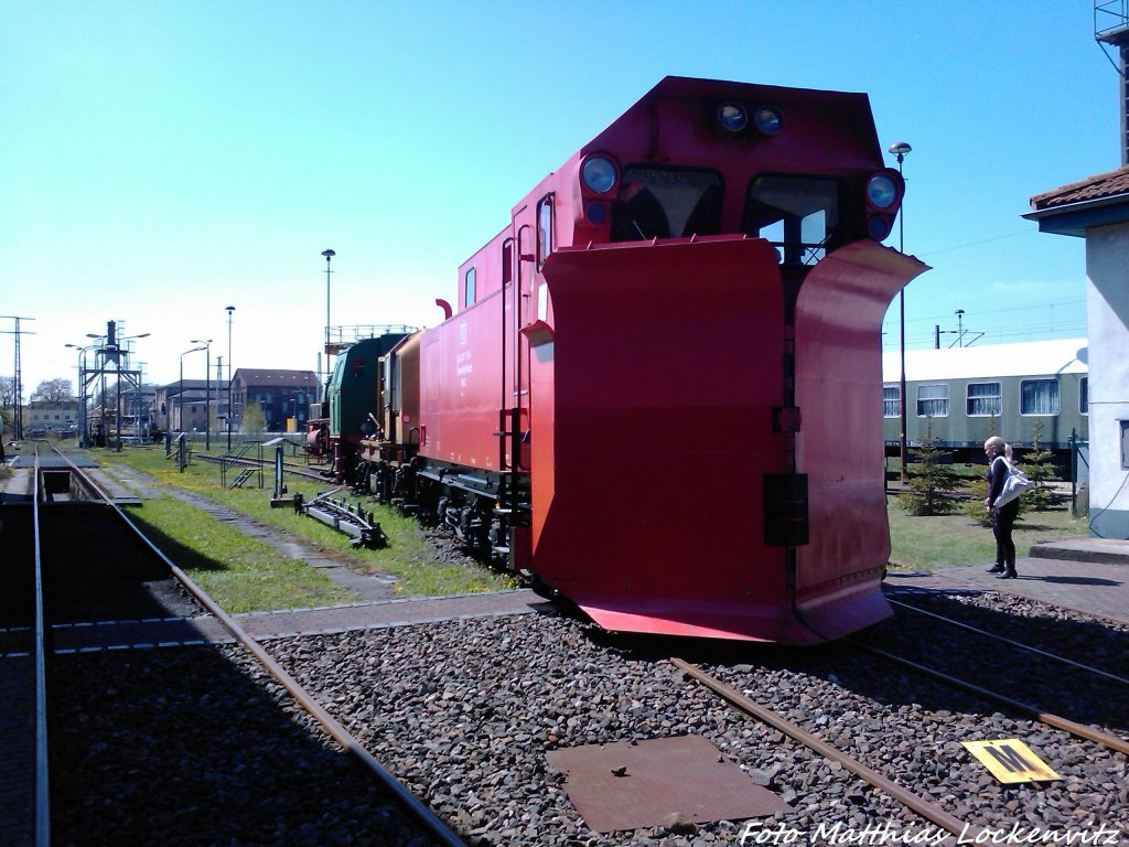 Schneepflug der Bauart Meiningen beim Fr�hlingsfest vom Lokschuppen Pomerania in Pasewalk am 4.5.13