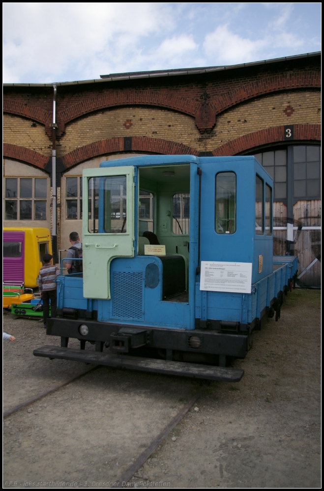 SKL 3206 ist ein Rottenkraftwagen der ein Geschenk der ehemaligen Bahnmeisterei Geithain an das Verkehrsmuseum ist (gesehen 3. Dresdner Dampfloktreffen Dresden-Altstadt 02.04.2011)