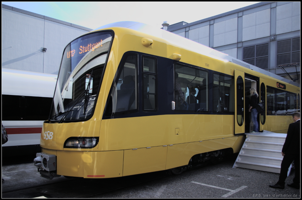 SSB 3501 der Tango-Familie im Einsatz bei der Stuttgarter Straenbahnen AG auf der InnoTrans 2012