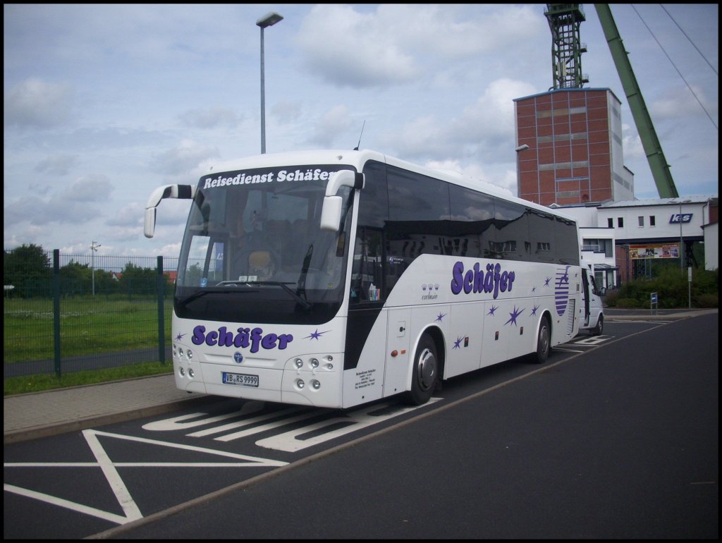 Temsa Safari HD vom Reisedienst Sch�fer aus Deutschland vor dem Kalibergwerk in Merkers.