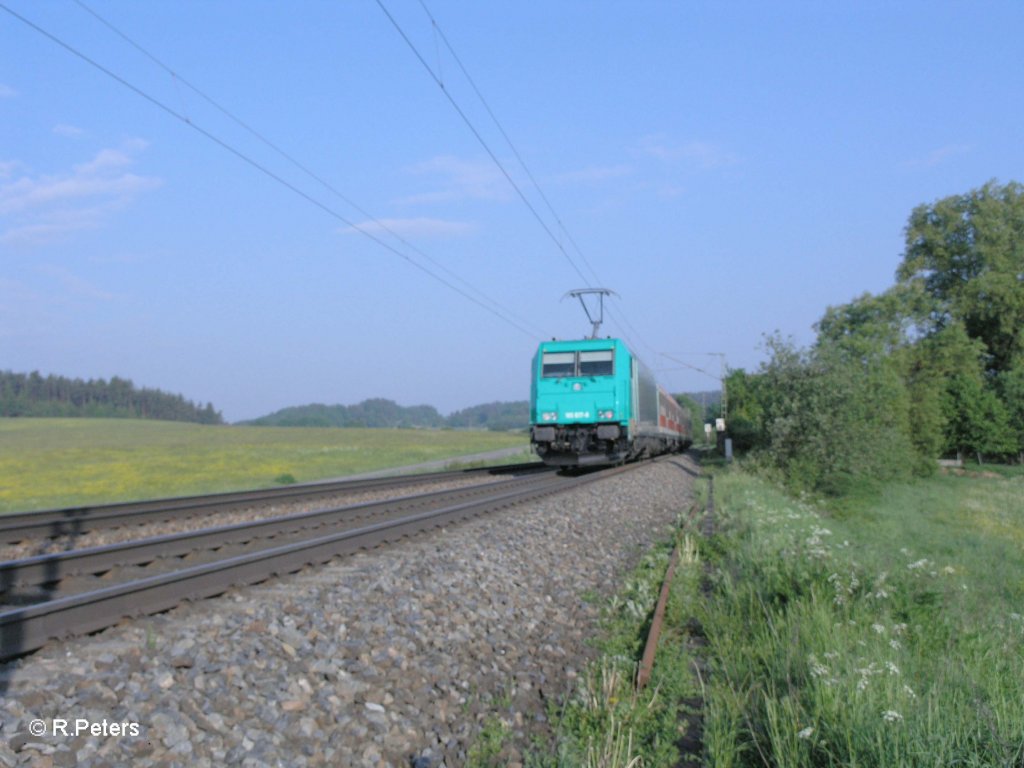 Unscharfer Nachschuss von S3 39318 nach Nrnberg bei Plling. 13.05.11