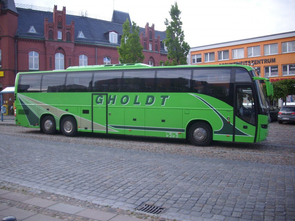 Volvo 9900 von Bergholdt aus D�nemark in Bergen.

