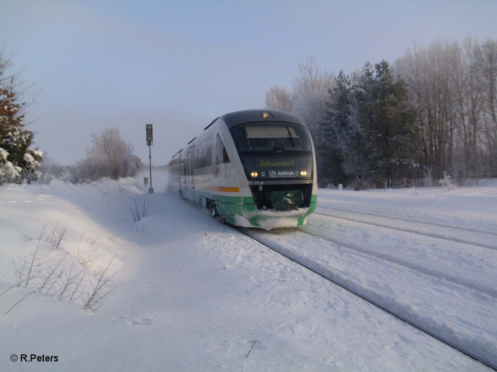 VT 22 bei Schnfeld als VBG 81113 nach Schwandorf. 29.12.10