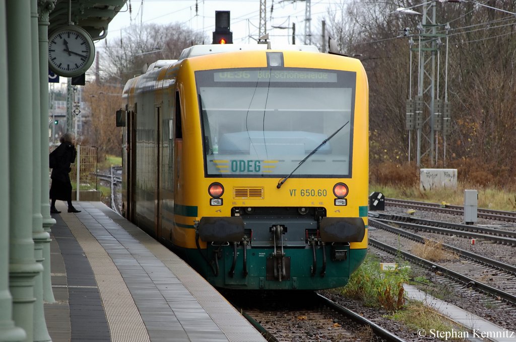 VT 650.60 der ODEG als OE36 (OE 80416) nach Berlin-Schneweide in Knigs Wusterhausen. 13.11.2010