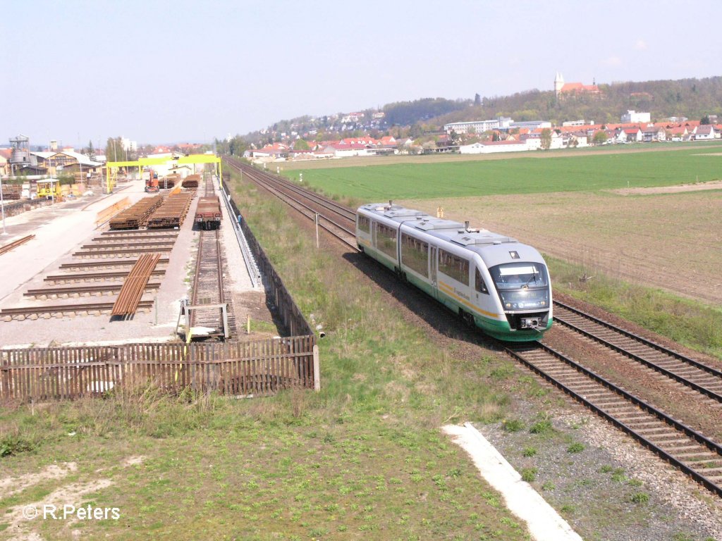 VT17 verlsst Schwandorf auf dem Weg nach Regensburg. 27.04.08