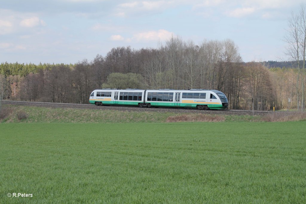 VT20 als VBG125 Marktredwitz - Schwandorf bei Oberteich. 25.04.13